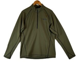 KUIU Peloton 200 Zip-T Mens Large Olive Green Karuishi Fleece Hunting Pullover